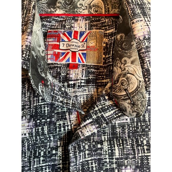 7 Downie St London Mens Size 3‎ US Small Gray/Black/White - Picture 3 of 6